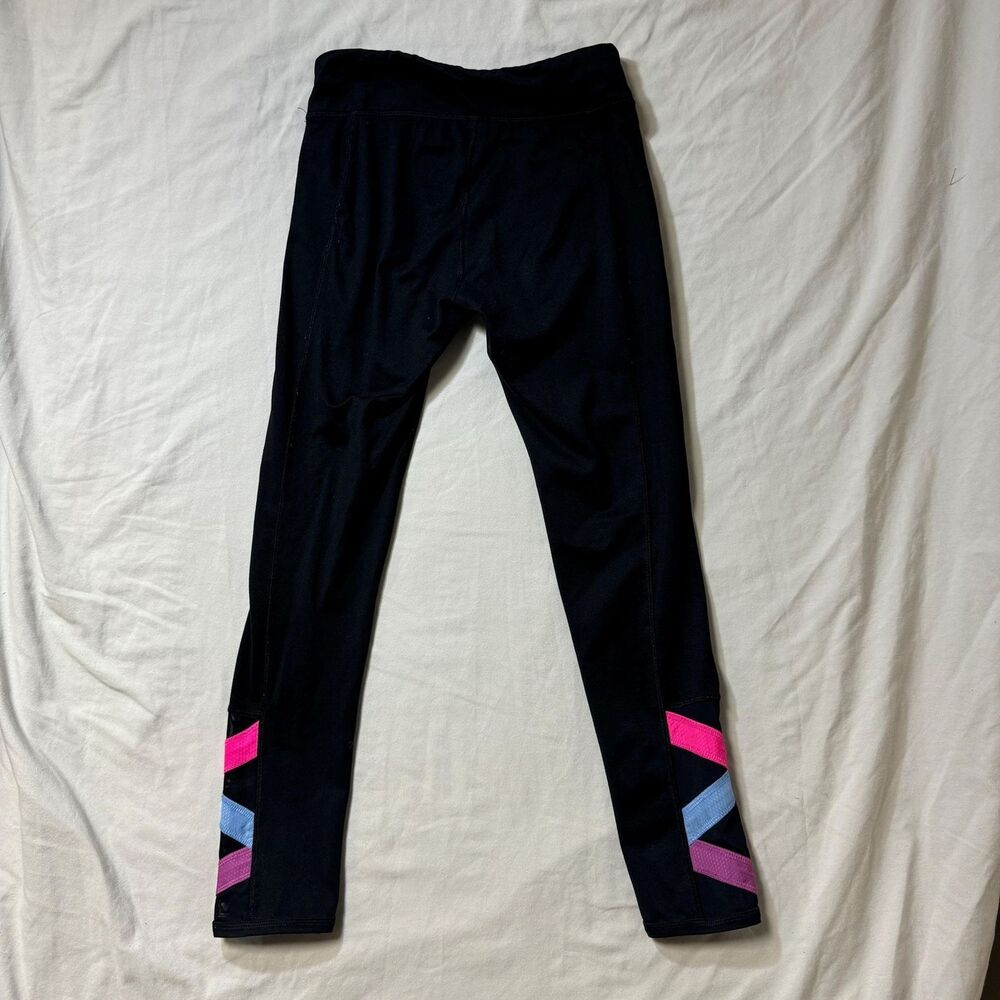 Black Leggings Girl's Large 10/12 High Rise Performance Stretch Pants Athletic